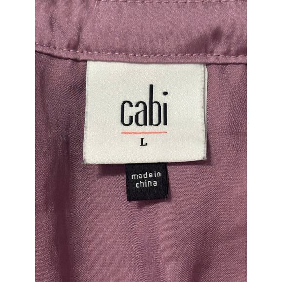 CAbi Tally Tank Top Women's Large Lilac Purple Ruffles V-neck Flowy Lightweight - Picture 8 of 9